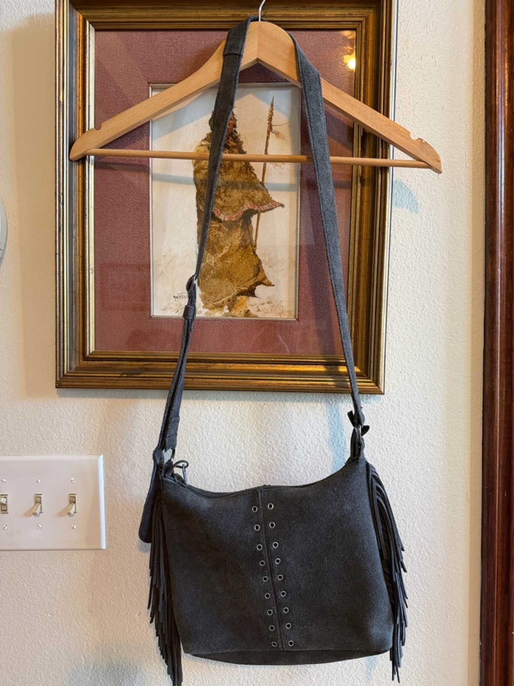Minnetonka Suede Fringe Crossbody Bag